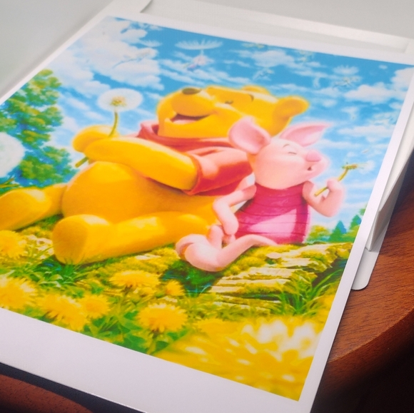 NEW! WINNIE THE POOH & PIGLET ULTRA GLOSSY KIDS REPRINT COLOR ART 8.5x11 POSTER! - Picture 3 of 7